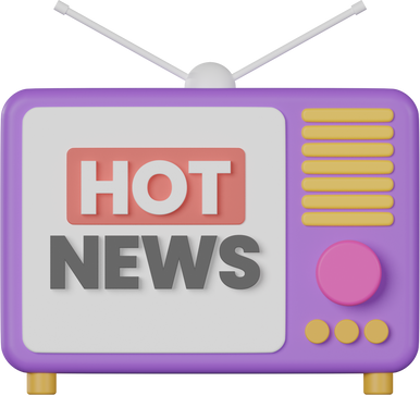 Hot News 3D Illustration